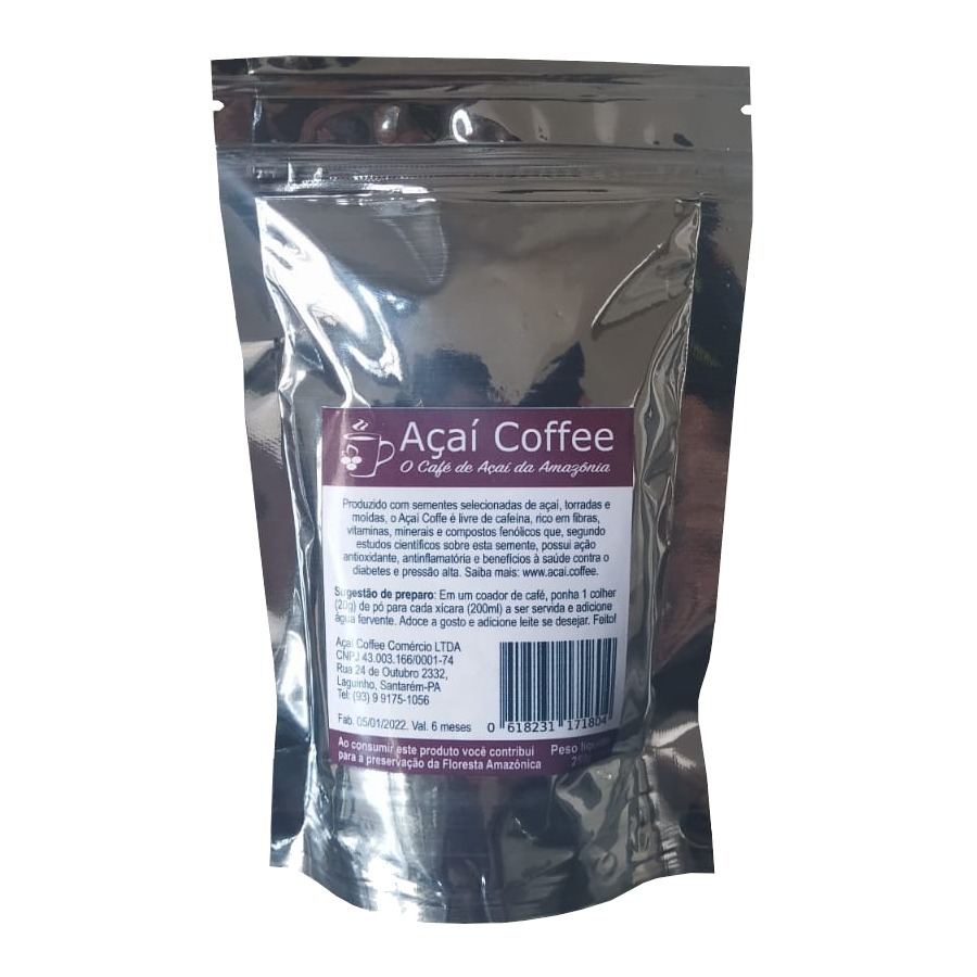 Café De Açaí Da Amazônia Açaí Coffee Pacote 250g Amazonative 3344